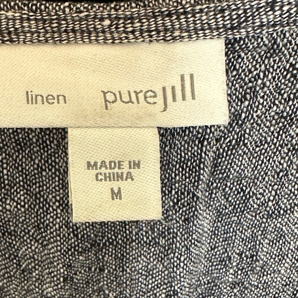 J. Jill Pure Jill 100% Linen Cardigan Medium - Picture 3 of 6